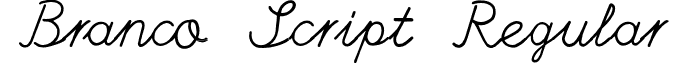 Branco Script Regular font - Branco-Regular.otf