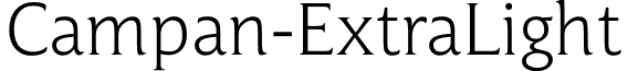 Campan-ExtraLight & font - Campan-ExtraLight.otf