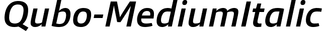 Qubo-MediumItalic & font - Qubo-MediumItalic.ttf
