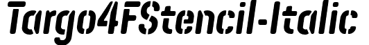 Targo4FStencil-Italic & font - Targo4FStencil-Italic.ttf