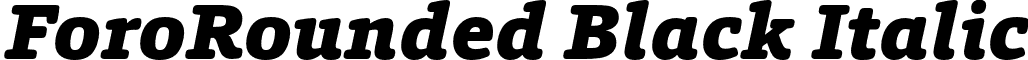 ForoRounded Black Italic font - ForoRounded-BlackItalic.otf