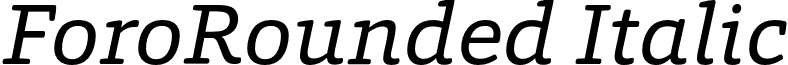 ForoRounded Italic font - ForoRounded-Italic.otf