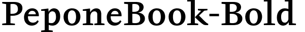 PeponeBook-Bold & font - PeponeBook-Bold.ttf