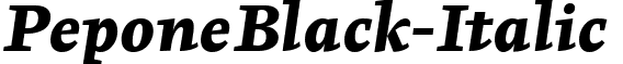 PeponeBlack-Italic & font - PeponeBlack-Italic.ttf