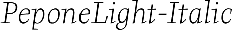 PeponeLight-Italic & font - PeponeLight-Italic.otf