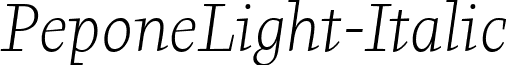 PeponeLight-Italic & font - PeponeLight-Italic.ttf