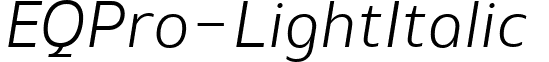 EQPro-LightItalic & font - EQPro-LightItalic.ttf