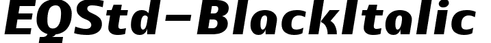 EQStd-BlackItalic & font - EQStd-BlackItalic.ttf