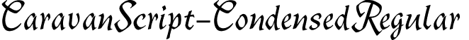 CaravanScript-CondensedRegular & font - CaravanScript-CondensedRegular.otf