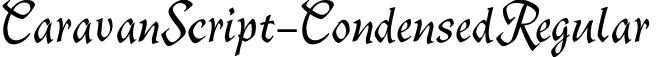 CaravanScript-CondensedRegular & font - CaravanScript-CondensedRegular.ttf