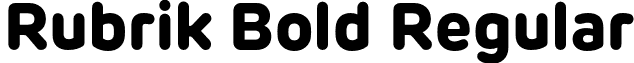 Rubrik Bold Regular font - Rubrik Bold.otf
