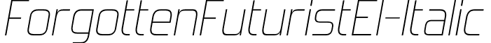 ForgottenFuturistEl-Italic & font - ForgottenFuturistEl-Italic.otf