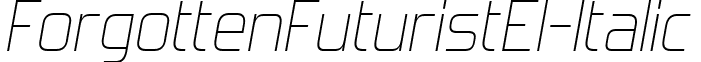 ForgottenFuturistEl-Italic & font - ForgottenFuturistEl-Italic.ttf