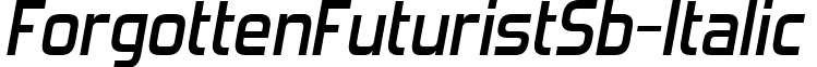 ForgottenFuturistSb-Italic & font - ForgottenFuturistSb-Italic.ttf