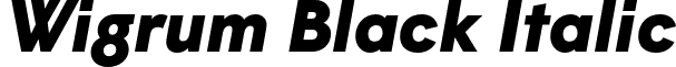 Wigrum Black Italic font - Wigrum-BlackItalic.otf