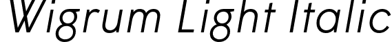 Wigrum Light Italic font - Wigrum-LightItalic.otf
