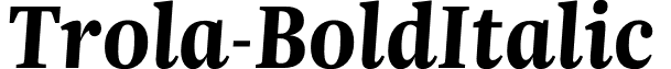 Trola-BoldItalic & font - Trola-BoldItalic.otf