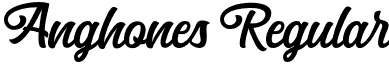 Anghones Regular font - Anghones.otf