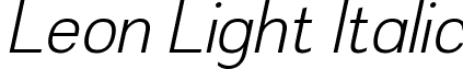 Leon Light Italic font - leon.leon-light-italic.ttf