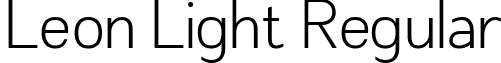 Leon Light Regular font - leon.leon-light.ttf