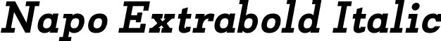 Napo Extrabold Italic font - leon.napo-extrabold-italic.ttf