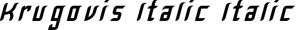 Krugovis-Italic Italic font - krugovis.italic.ttf