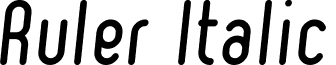 Ruler Italic font - ruler.italic.ttf
