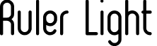 Ruler Light font - ruler.light.ttf