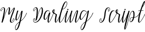 My Darling Script font - My Darling Script .otf