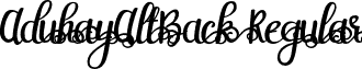 AduhayAltBack Regular font - AduhayAltBack.otf