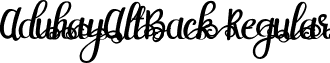 AduhayAltBack Regular font - AduhayAltBack.ttf