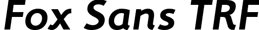 Fox Sans TRF font - Fox Sans TRF Bold Italic.ttf