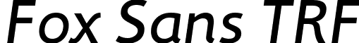 Fox Sans TRF font - Fox Sans TRF Italic.ttf