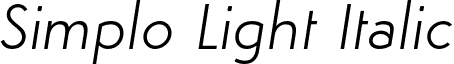 Simplo Light Italic font - Simplo-LightIt.otf