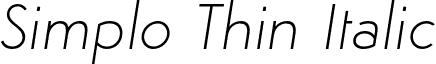 Simplo Thin Italic font - Simplo-ThinIt.otf