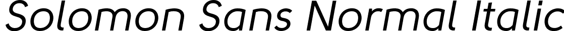 Solomon Sans Normal Italic font - Solomon Sans Normal Italic.otf