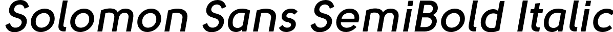 Solomon Sans SemiBold Italic font - Solomon Sans SemiBold Italic.otf