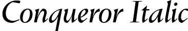 Conqueror Italic font - ConquerorItalic.otf