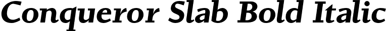 Conqueror Slab Bold Italic font - ConquerorSlab-BoldItalic.otf