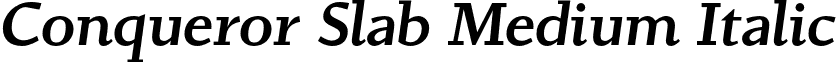 Conqueror Slab Medium Italic font - ConquerorSlab-MediumItalic.otf