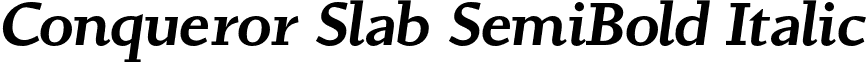 Conqueror Slab SemiBold Italic font - ConquerorSlab-SemiBoldItalic.otf