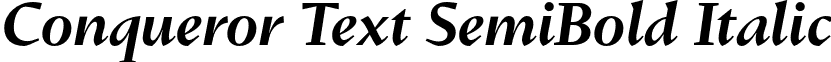 Conqueror Text SemiBold Italic font - ConquerorText-SemiBoldItalic.otf
