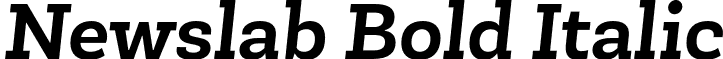 Newslab Bold Italic font - NewslabBold-italic.otf