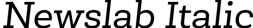 Newslab Italic font - Newslab-italic.otf