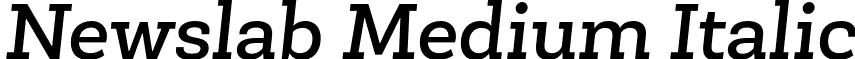 Newslab Medium Italic font - NewslabMedium-Italic.otf