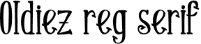 Oldiez reg serif font - oldiez reg serif.otf