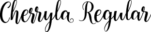 Cherryla Regular font - Cherryla.ttf