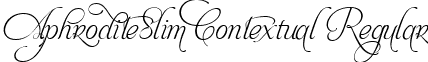 AphroditeSlimContextual Regular font - Aphrodite Slim Contextual.ttf