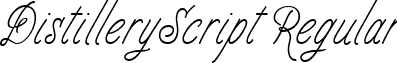 DistilleryScript Regular font - Distillery Script.ttf