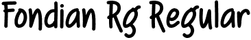 Fondian Rg Regular font - Fondian Rg.otf